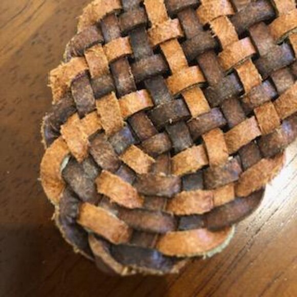 Fossil Woven Multicolor Leather Buckle Belt Size M. - Picture 14 of 16